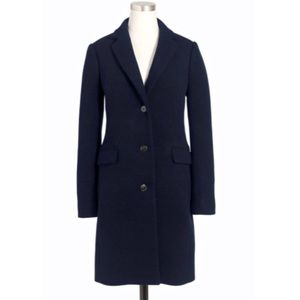 NWOT J CREW Top Coat Navy Blue 4 Small Jacket